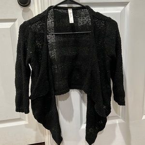 Short black cardigan